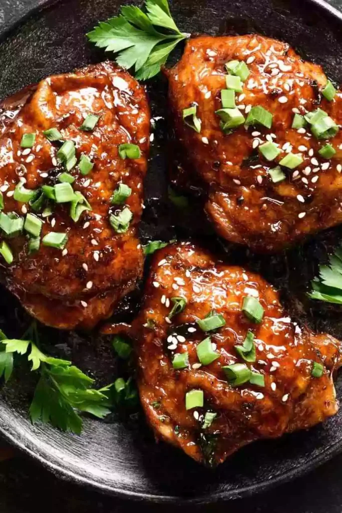 Crispy Chicken Thighs with Garlic Butter