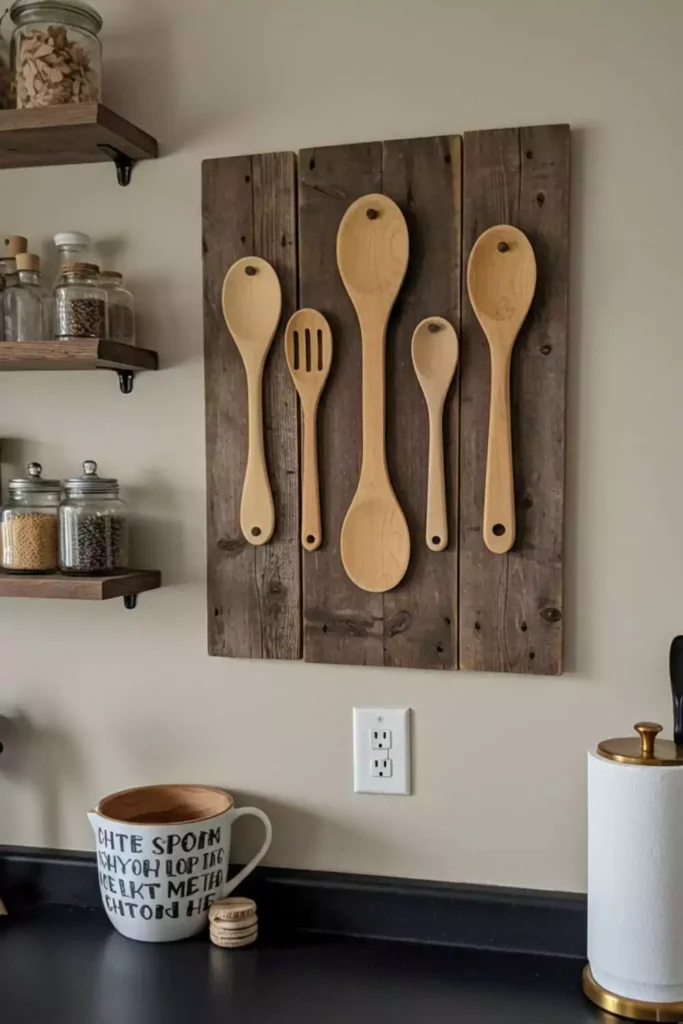 DIY Wooden Utensil Art