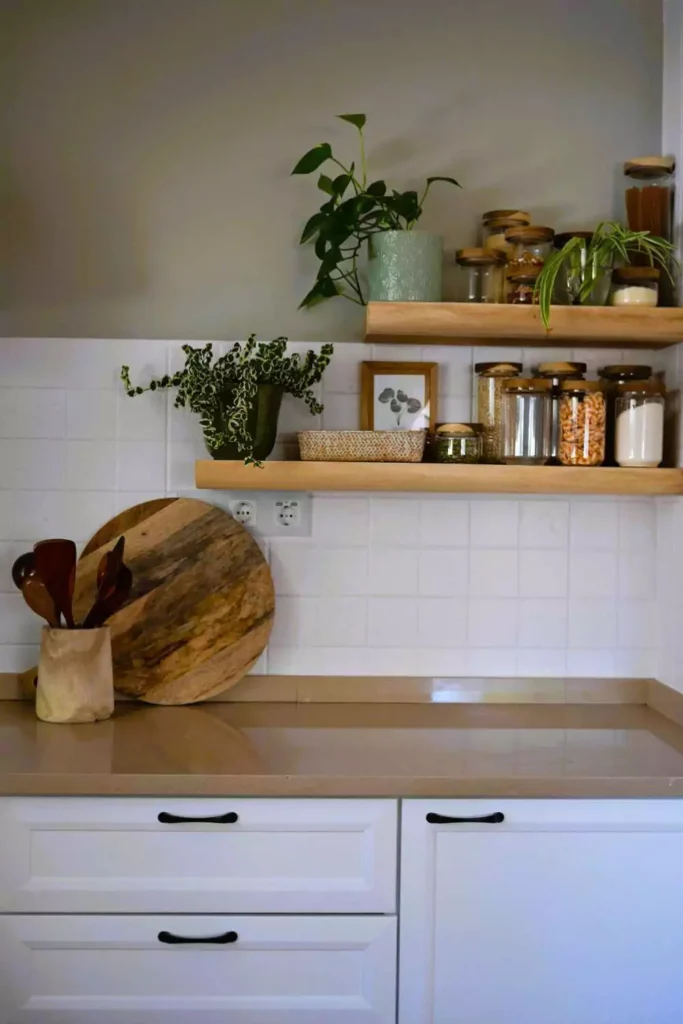 Floating Shelf + Cute Jars