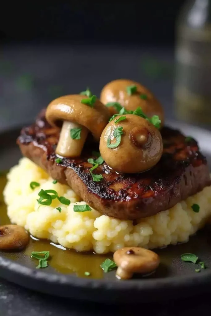  Garlic Butter Mushrooms and Steak Bites