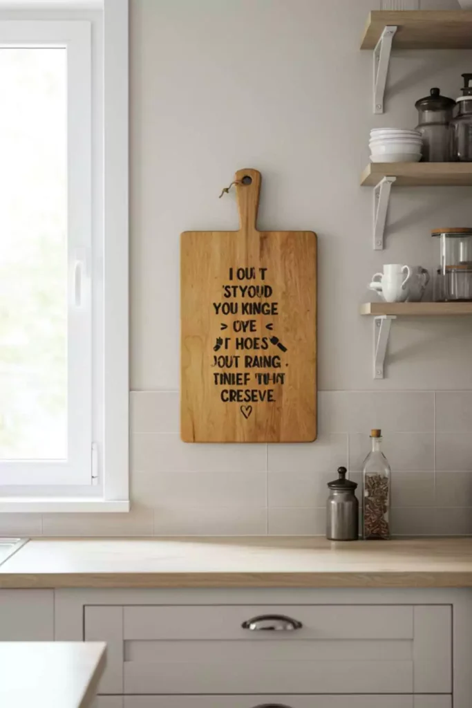 Repurposed Cutting Board Sign