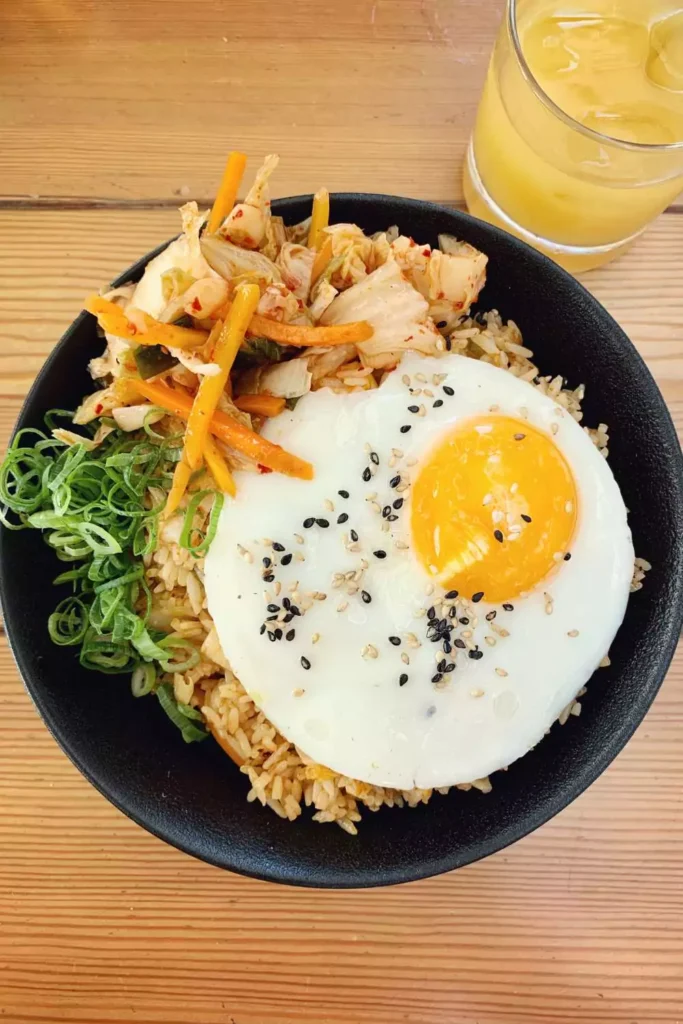 Rice Bowl with Fried Egg and Sautéed Greens