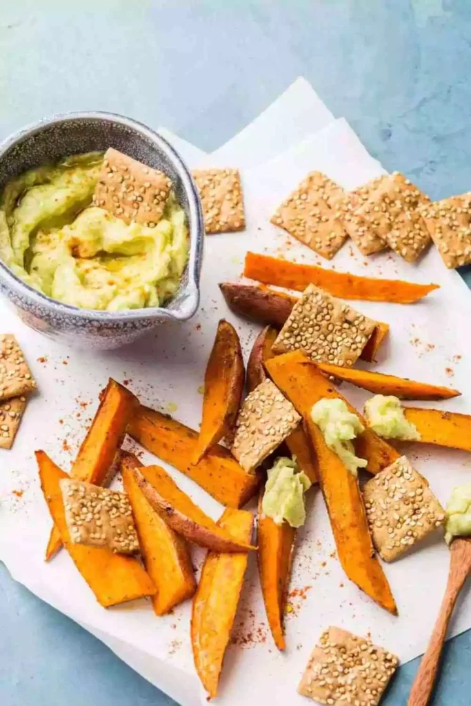 Sweet Potato Fries with Avocado Dip