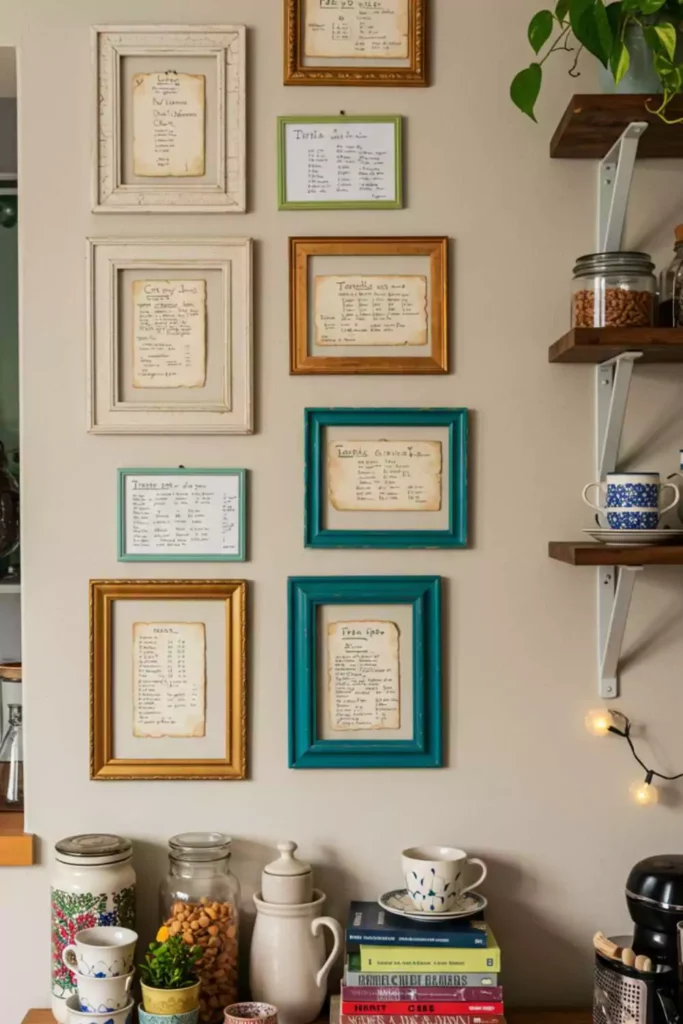 Thrifted Frames + Recipe Cards