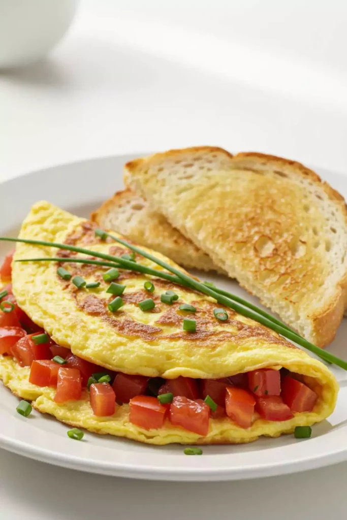 Veggie Omelet with Toast