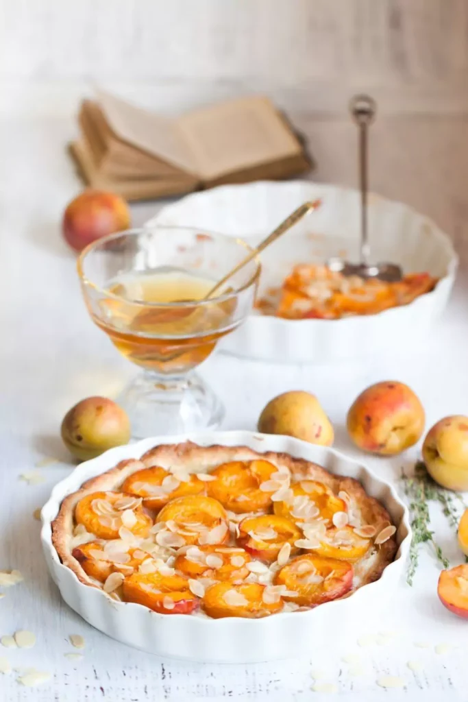 Airy Baked Peaches with Coconut Flakes