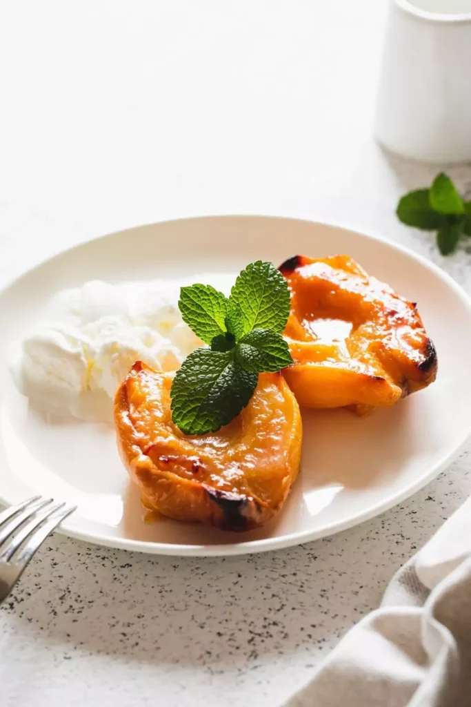 Baked Peaches with Ricotta and Balsamic Glaze