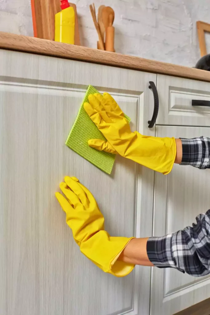 Bar Soap for Grease Splatters on Cabinets