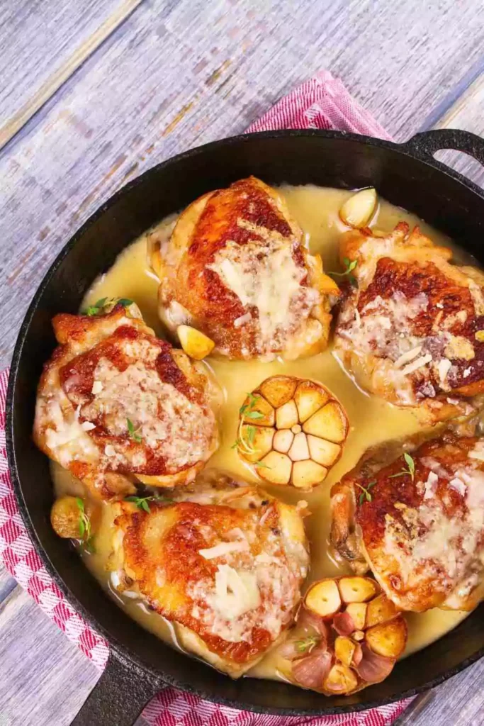 Creamy Garlic Parmesan Chicken Thighs