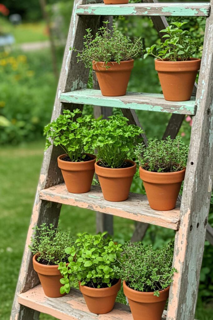 DIY Tiered Ladder Garden