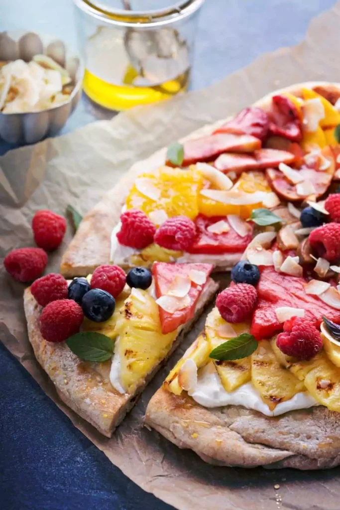 Easy Fruit Pizza with Cream Cheese Frosting