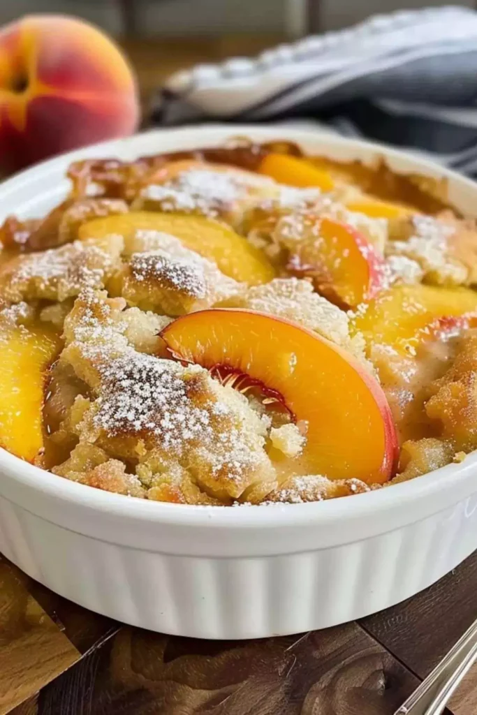 Healthy Peach Cobbler
