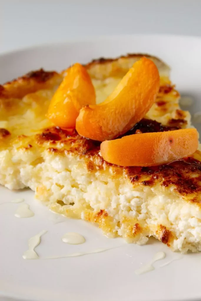 High-Protein Peach Bake with Cottage Cheese
