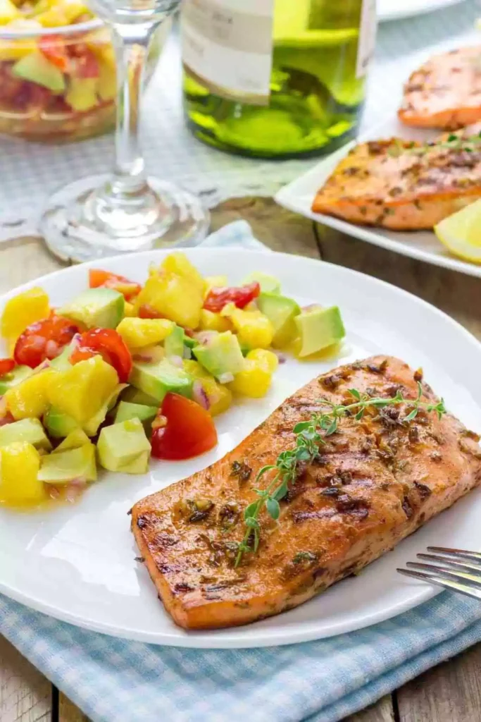 Mango Avocado Salsa with Grilled Fish