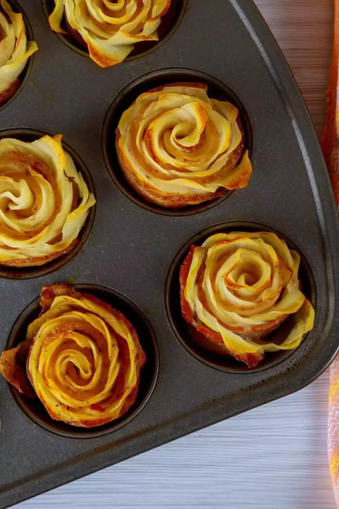 Mini Peach Bakes in Muffin Tins