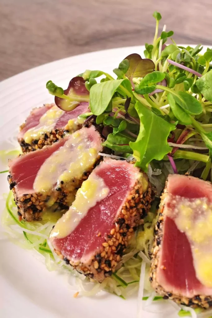 Seared Tuna Steak with Greens