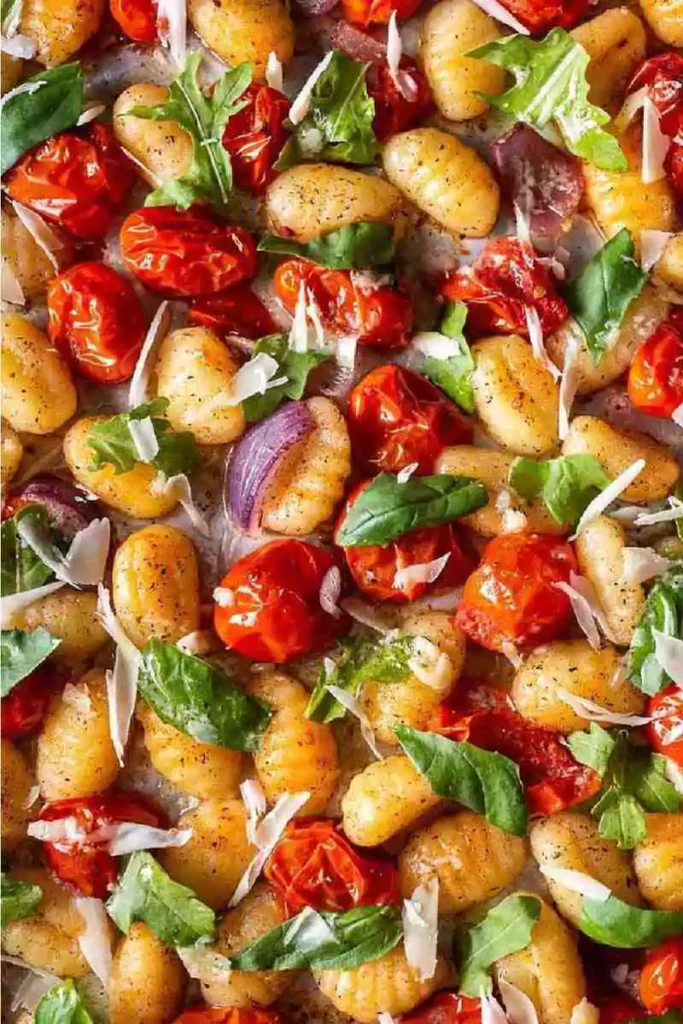Sheet Pan Gnocchi with Cherry Tomatoes