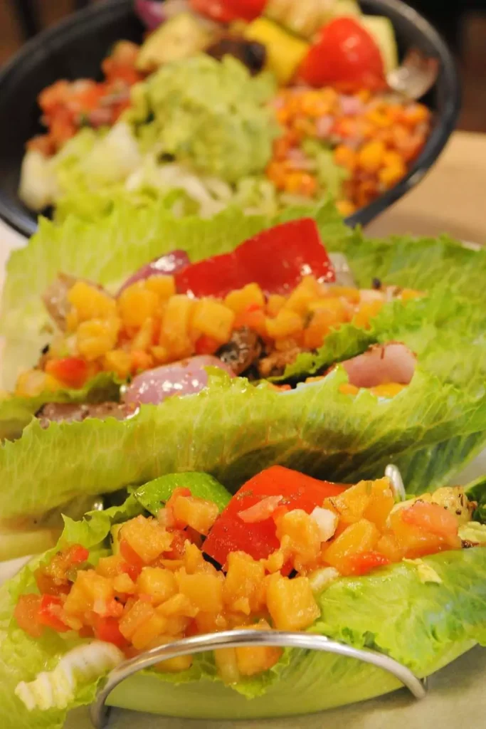 Shrimp and Mango Salsa Lettuce Cups