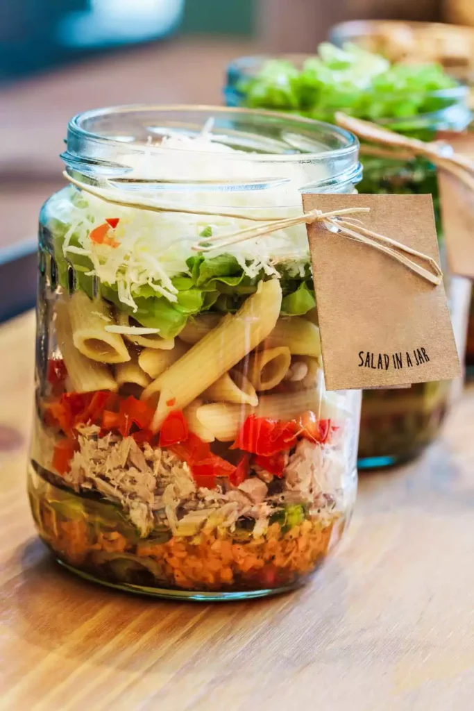 Simple Pasta Salad Jars