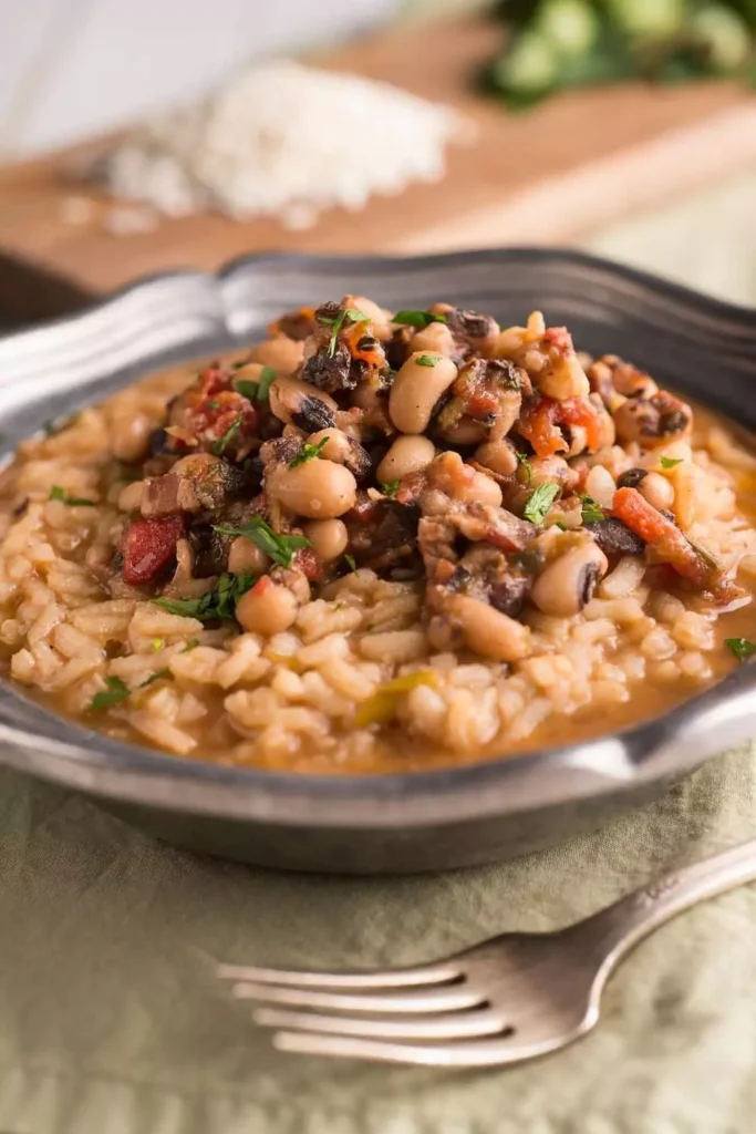 Smoky Black-Eyed Peas with Turkey Bacon