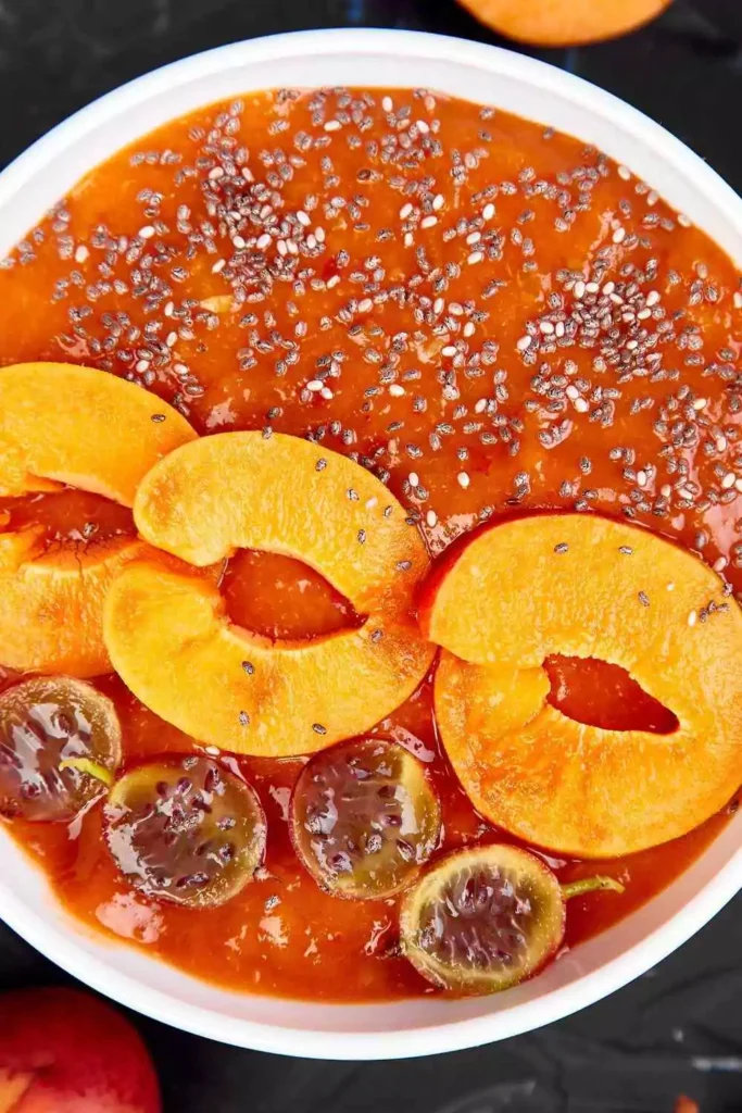 Spiced Baked Peaches with Chia Seeds