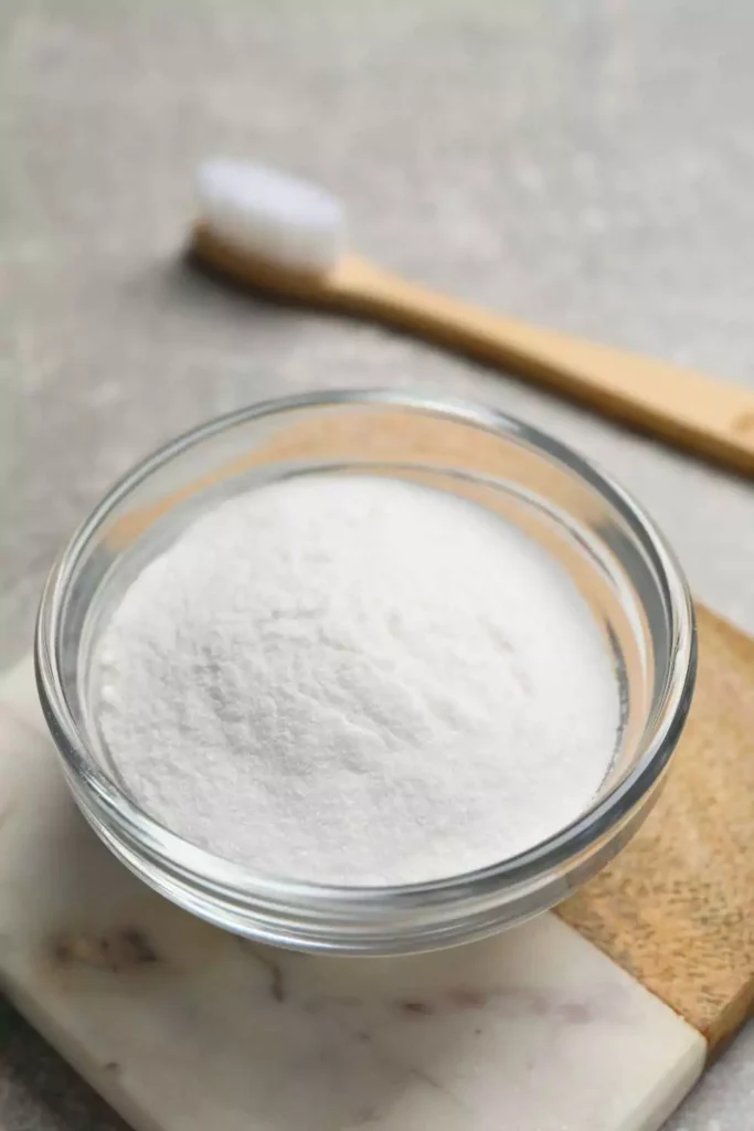 Toothbrush and Baking Soda for Grout