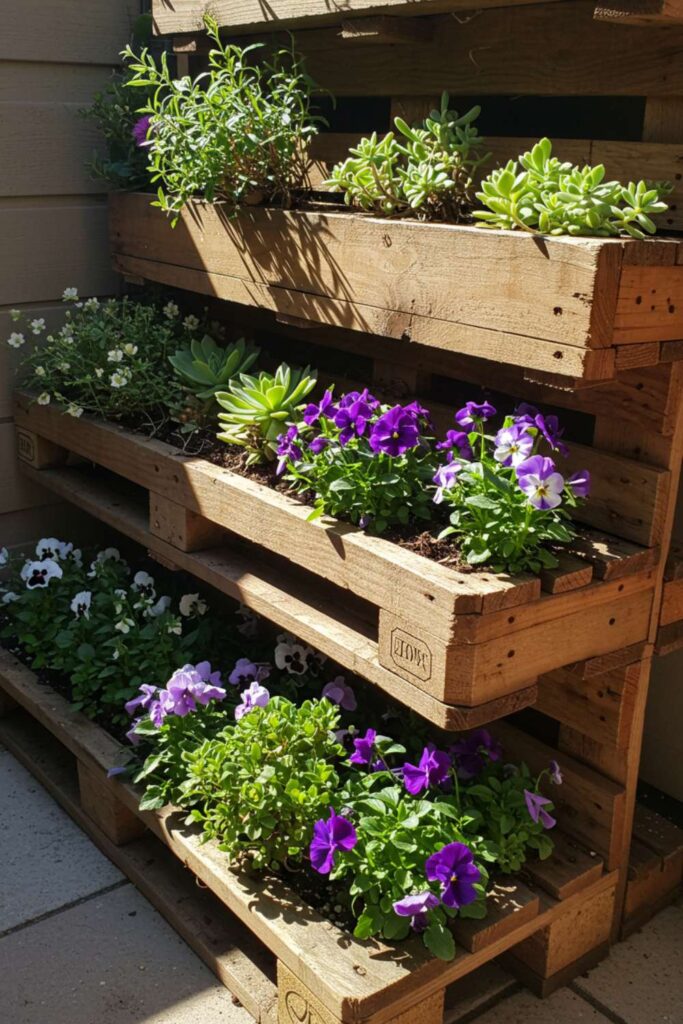 Upcycled Pallet Garden for the Patio