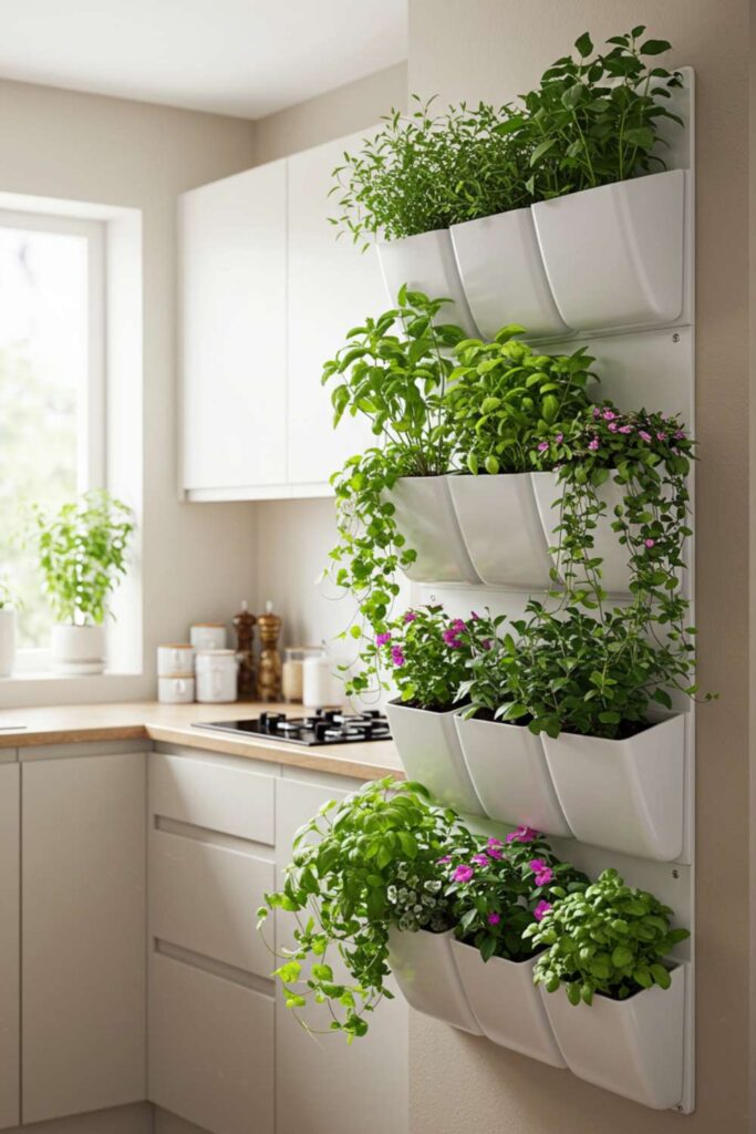 Wall-Mounted Planters for Vertical Greenery