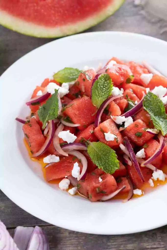 Watermelon Feta Mint Salad