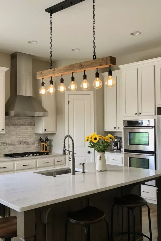Wooden Beam Lights for Rustic Warmth