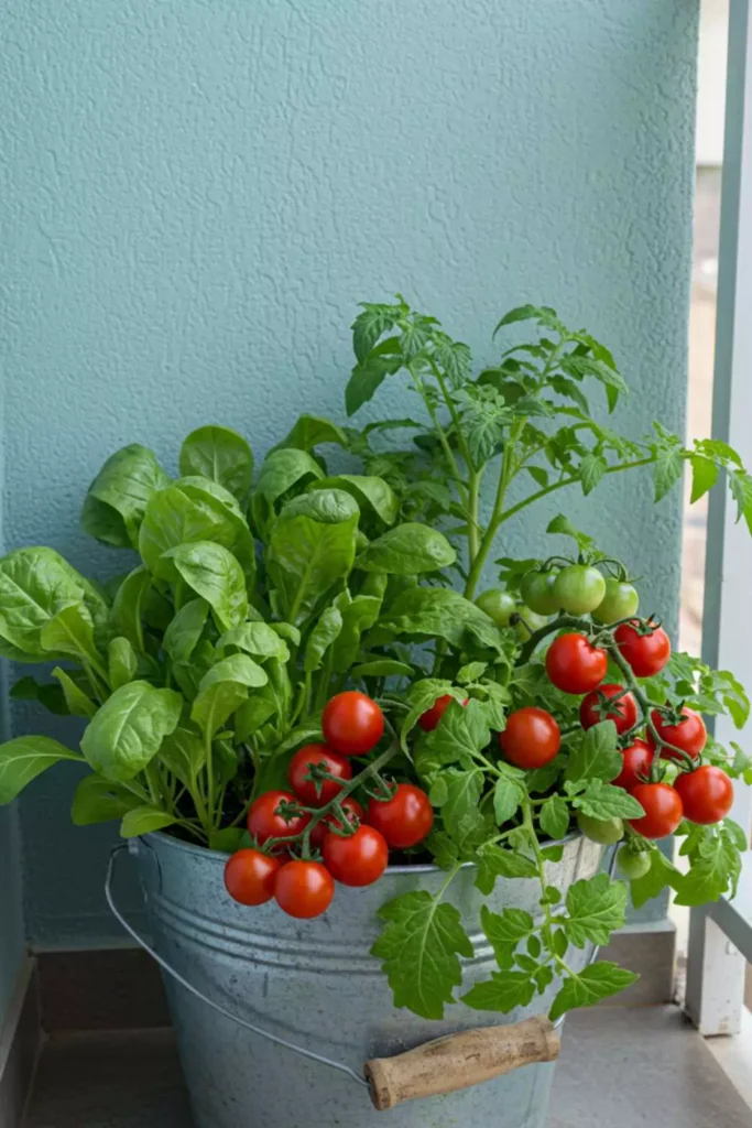 Bucket Garden for Balcony Corners