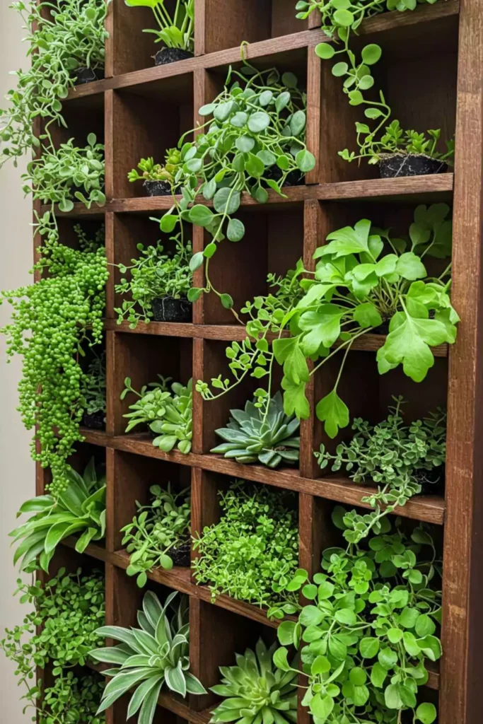 Shoe Organizer Turned Hanging Garden