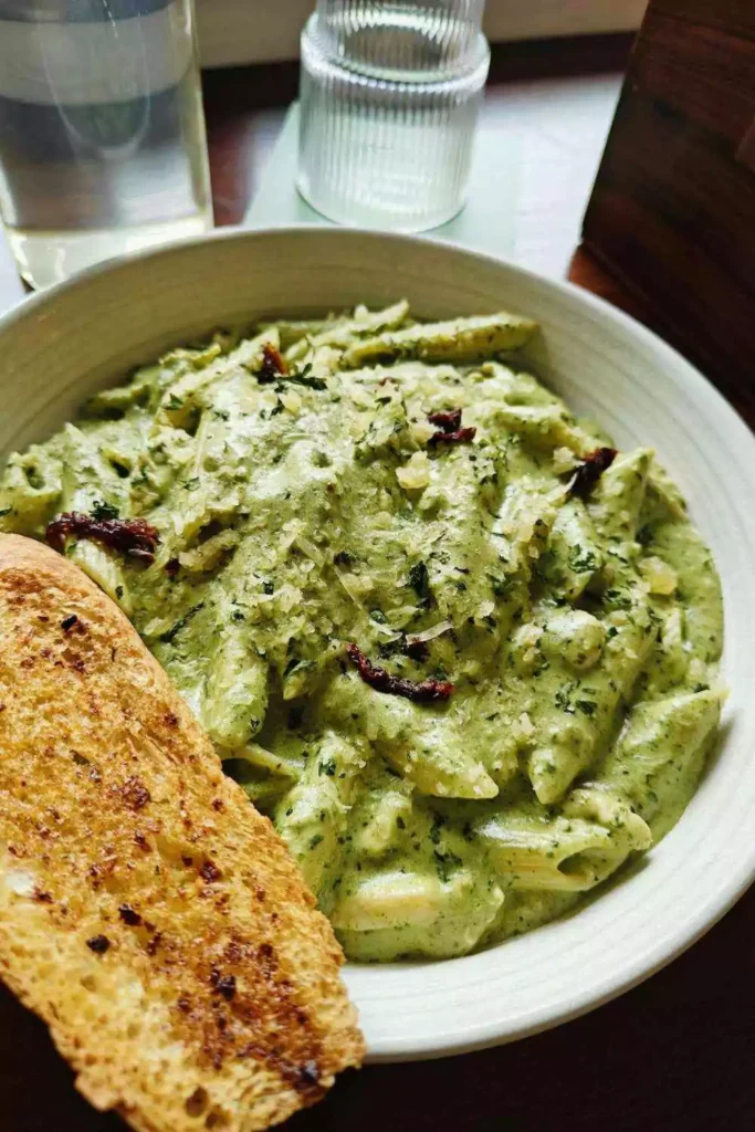 Creamy Pesto Pasta With Peas