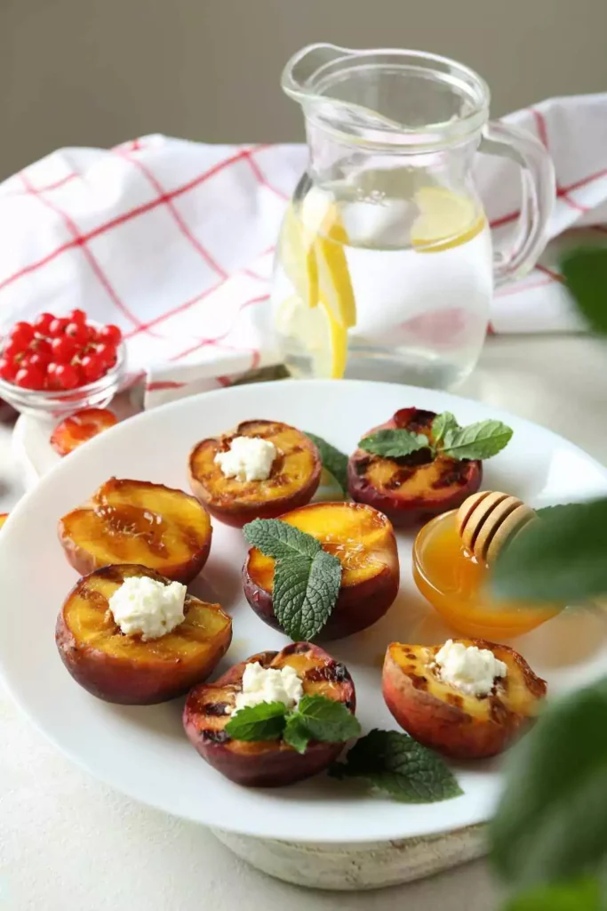 Grilled Nectarines with Honey Drizzle