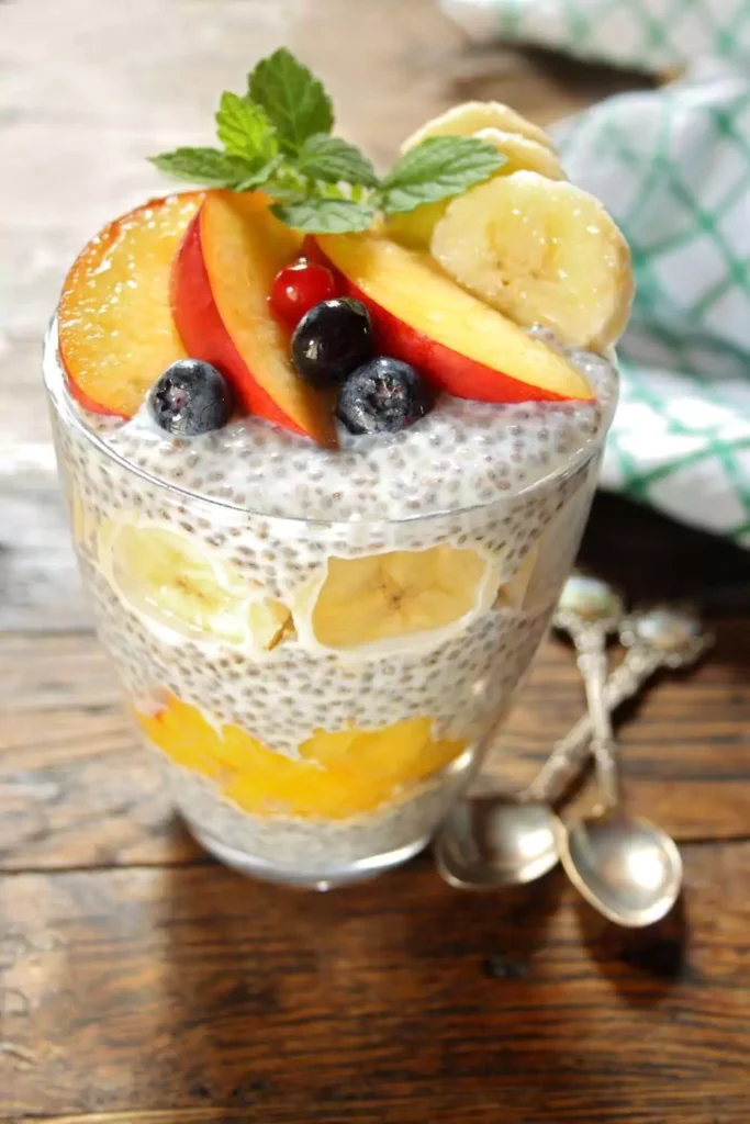Nectarine and Coconut Chia Pudding