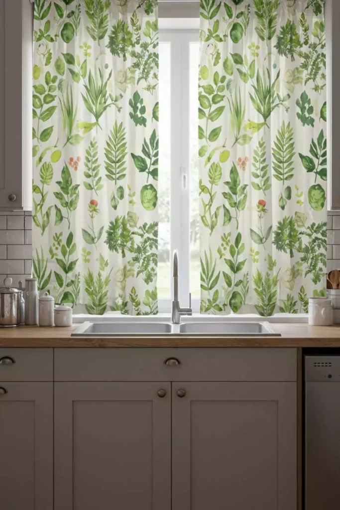 Opt for Plant Curtains Ideas for a Botanical Touch