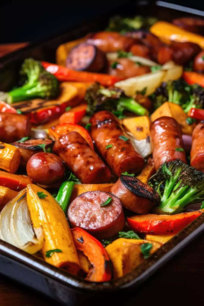 Sausage & Veggie Sheet Pan Bake
