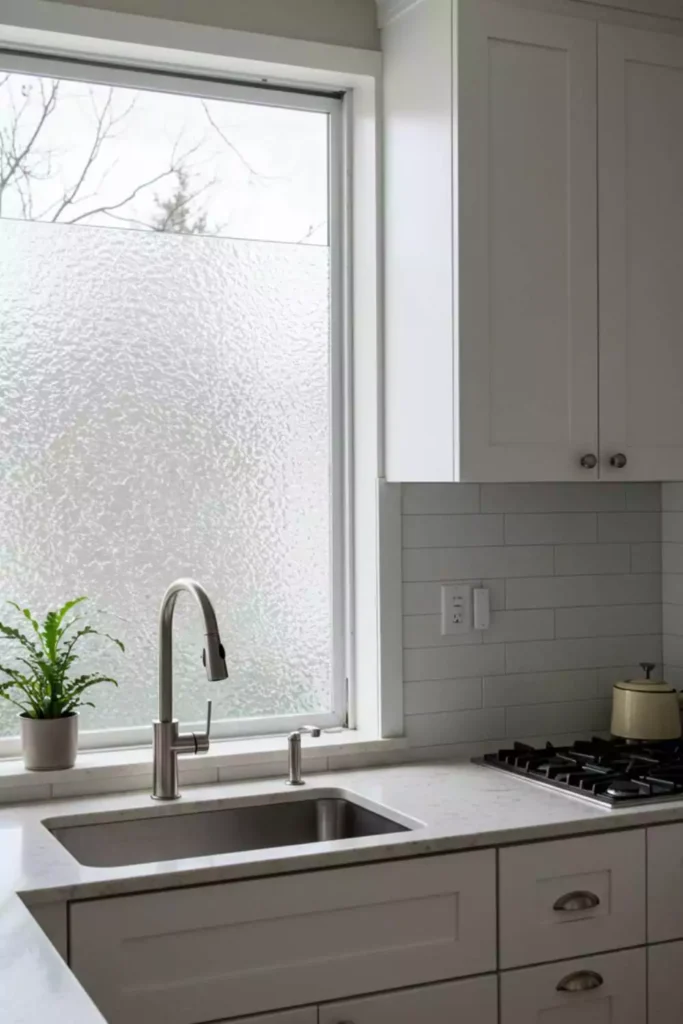 Use Frosted or Textured Glass for Privacy