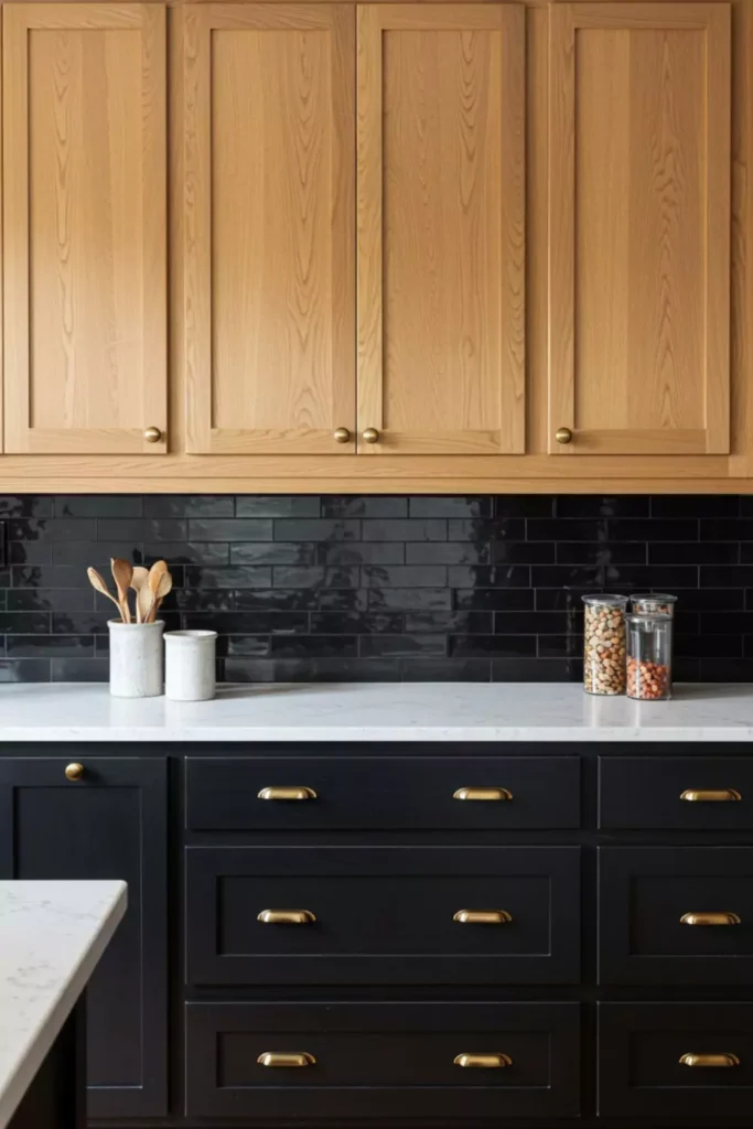 Use Two-Tone Cabinet Design for Visual Interest