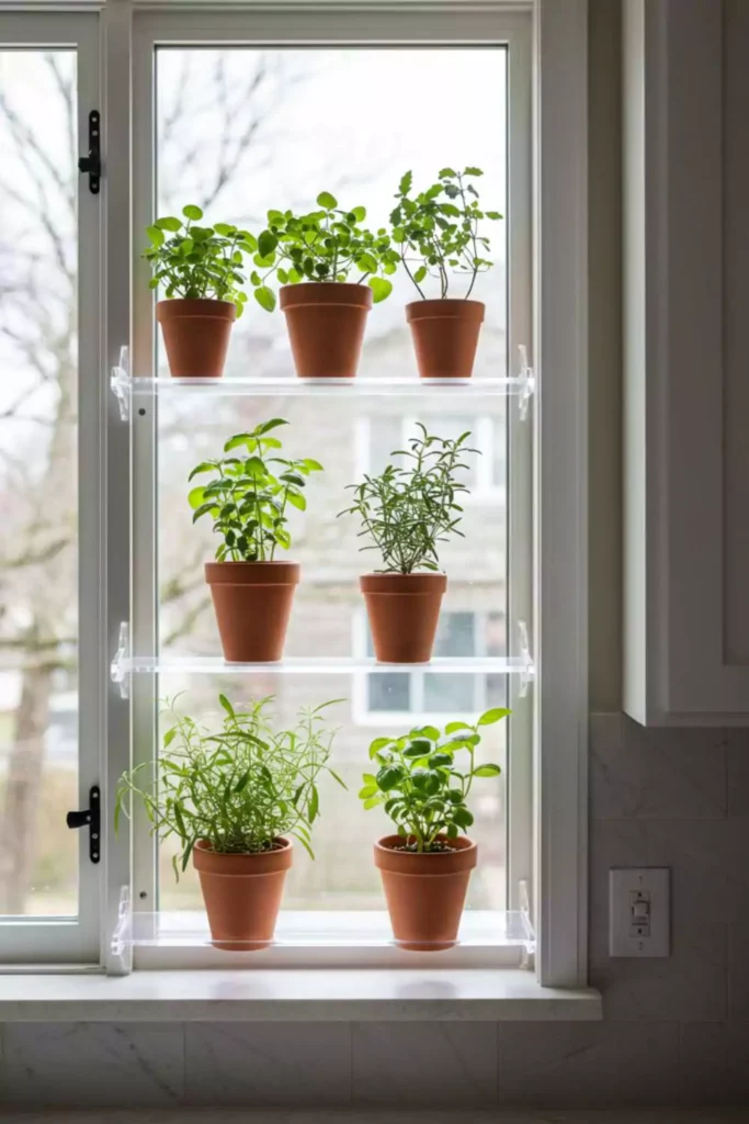 Use Window Plant Shelves Indoor for Extra Space